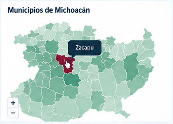 Mapa municipal de Michoacán